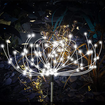 2 шт. СОЛНЕЧНАЯ САДОВАЯ ЛАМПА ФЕЙЕРВЕРК Одуванчик 150 светодиодов