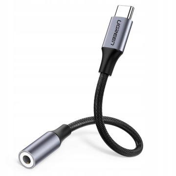 UGREEN KABEL ADAPTER PRZEJŚCIÓWKA AUDIO USB-C DO MINIJACK 3,5MM AUX 10-12CM