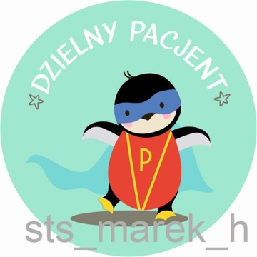 Naklejki motywacyjne dzielny pacjent DUŻE MOCNE 5 cm UNISEX 100 szt.