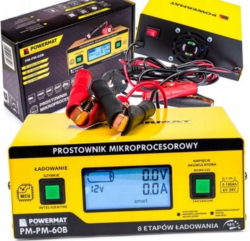 POWERMAT PROSTOWNIK MIKROPROCESOROWY AKUMULATOROWY 6V - 24V