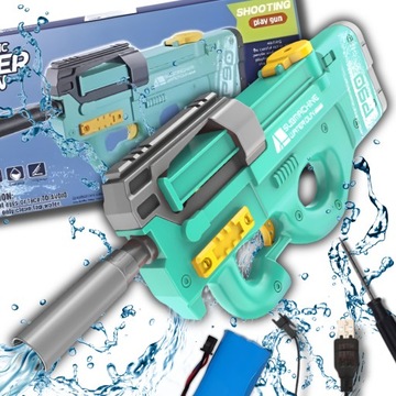 PISTOLET NA WODĘ ELEKTRYCZNY MIOTACZ DLA DZIECIP90