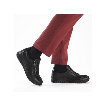 RIEKER ANTISTRESS PÓŁBUTY DAMSKIE SKÓRZANE STRECH CZARNE 59001-00 r. 43