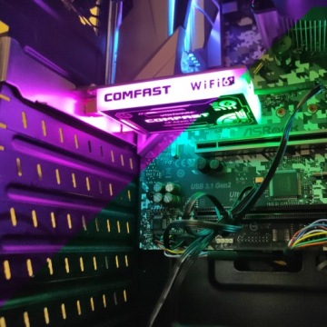 Сетевой адаптер COMFAST Wi-Fi 6 PCI-E AX3000 ARGB 2400 Мбит/с
