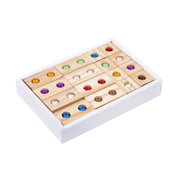 Wooden Blocks Stacking Blocks Stacker, Colorful