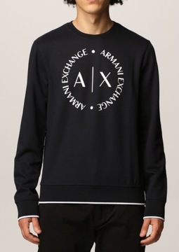 ARMANI EXCHANGE BLUZA CZARNA MĘSKA LOGO L 1SPC