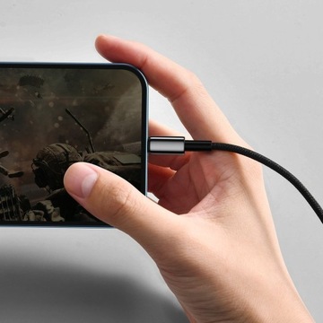BASEUS SZYBKI KABEL DO TELEFONU KOMPUTERA USB/LIGHTNING MOCNY PRZEWÓD 1m
