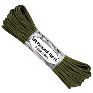 веревка, паракорд 550 Atwood Rope - оливково-серый