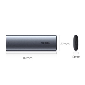 Корпус для жесткого диска Ugreen Disk Bay M.2 B-Key SATA 3.0 5 Гбит/с, серый