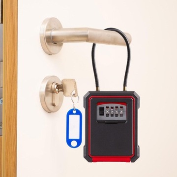 Многофункциональный сейф из сплава c/Key Lock Box для школ, в помещении, на открытом воздухе, красный