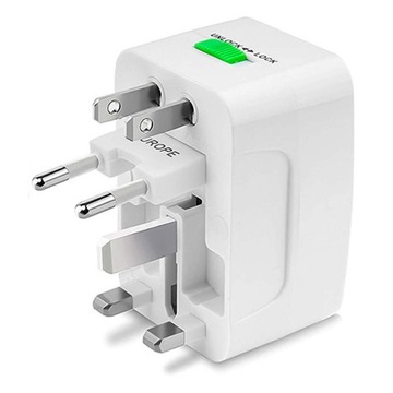 Универсальный адаптер Адаптерные розетки США Великобритания ЕС AUST Зарядное устройство + 2x USB