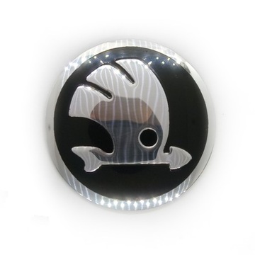 EMBLEMAT LOGO NALEPKA NAKLEJKA SKODA 60 mm CZARNY