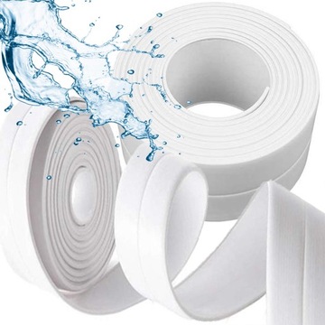 WODOSZCZELNA TAŚMA PVC USZCZELNIAJĄCA BIAŁA WANNY BRODZIKÓW 22mm 3,2m