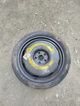 KOŁO DOJAZDOWE ZAPASOWE R18 AUDI A3 8P VW GOLF V VI 1K0601027B USZKODZONE