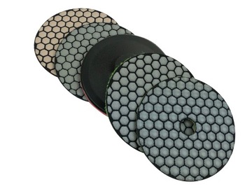 4 шт. ДИСКОВ ДЛЯ СУХОЙ ПОЛИРОВКИ GRES 100 РУЧКА M14