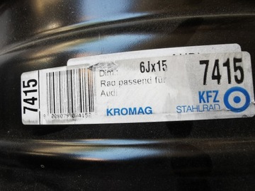 RÁFKY OCELOVÉ 6JX15 AUDI A1 8X ET29 5X100 NOVÉ