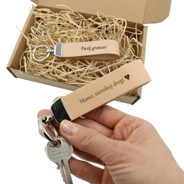 Brelok grawer na PREZENT dla Mamy, ŻONY, personalizowany, ELEGANCKI