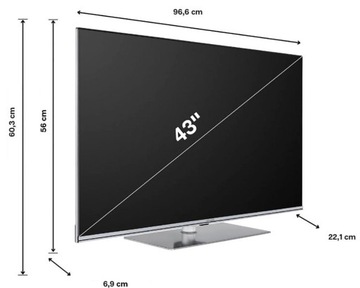 Смарт-телевизор 43 дюйма QLED Hanseatic 43Q850UDS DVBT2 4K Android 11