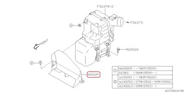 VSTUP FILTRU VZDUCHU SUBARU TRIBECA 06-