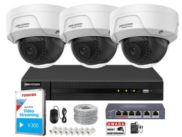 Zestaw do monitoringu Hikvision 3x HWI-D140H