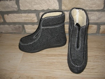 Тапочки мужские бамбуковые, TATRA FELT, ШЕРСТЬ, теплые, размер 43