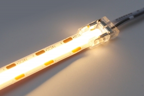 РАЗЪЕМ ДЛЯ СВЕТОДИОДНЫХ ЛЕНТ COB 8 ММ + ЗАЩЕЛКА КАБЕЛЯ