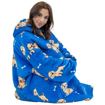 ОДЕЯЛО СВИТШОТ Толстая толстовка с капюшоном Oversize на меху XXL для собак 460 GSM 1,3 кг