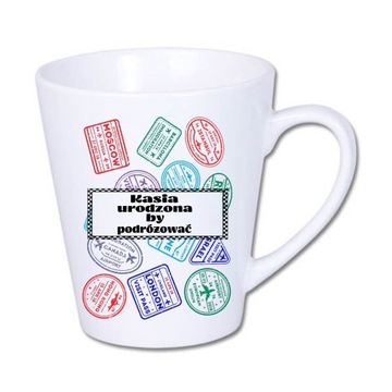 Kubek latte dla podróżnika prezent + imię