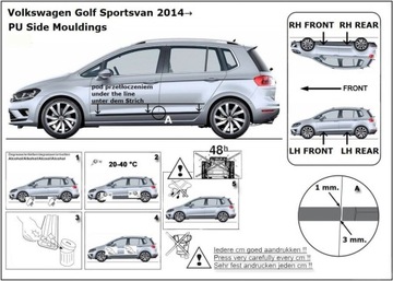 LIŠTA BOČNÍ VW GOLF SPORTSVAN 14