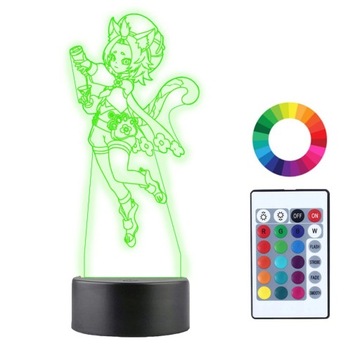 Lampka Nocna 3D Led GENSHIN IMPACT DIONA IMIĘ Graw