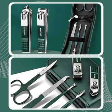 Набор инструментов для педикюра, маникюра, кусачки и ножницы в футляре.