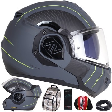LS2 FF906 ADVANT SZCZĘKOWY KASK MOTOCYKLOWY COOPER titan ECE 22.06 P/J