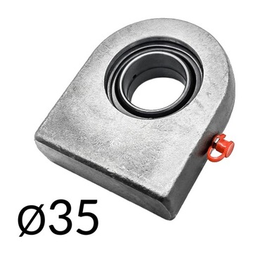 Ucho z łożyskiem Ø35mm do przyspawania (rura siłownika hydraulicznego)