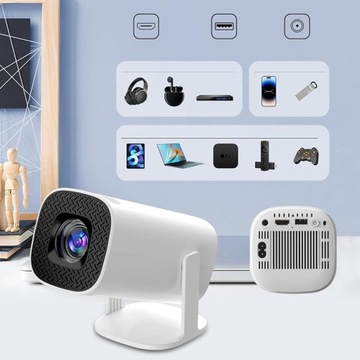 ПОРТАТИВНЫЙ ПРОЕКТОР SMART FULL HD ANDROID WIFI BT HDMI ВЕРСИЯ 2024 ГОДА