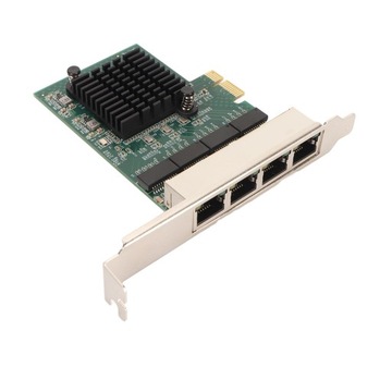 Karta sieciowa PCIe X1 Profesjonalna 4-portowa