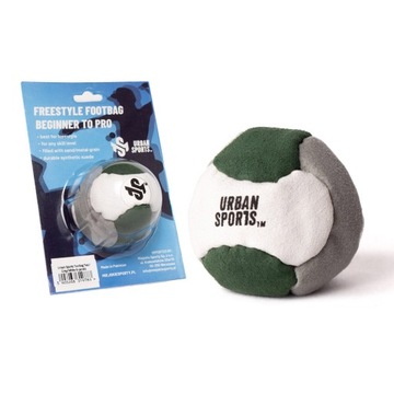 Zośka Footbag Miejskie Sporty 6-panelowa Biało-Szaro-Ciemnoturkusowy