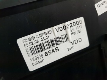 PŘÍSTROJOVÁ DESKA 1K0920854R VW GOLF V JETTA 1K5 1.9TDI BLS
