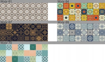 Декоративные самоклеящиеся наклейки под плитку ЦВЕТНЫЕ ЛОПУЧКИ 15х15 см.