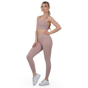 SFD WEAR LEGINSY SMOOTH HIGH PINK M LEGGINSY TRENINGOWE WYSOKI STAN
