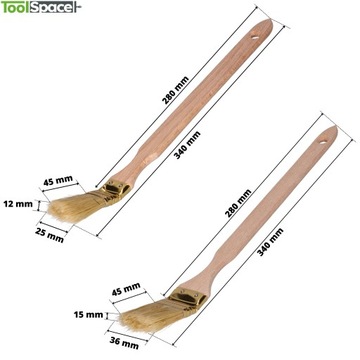 НАБОР КИСТЕЙ Плоская кисть, Круглая кисть, Щетка для радиатора 10 шт. PL