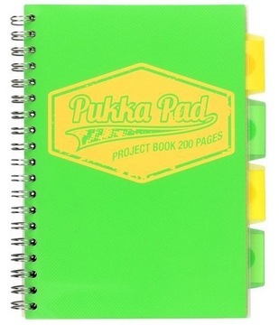 Kołozeszyt pukka pad neon green 200 stron