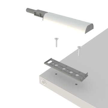 Мебельный бампер Push to open с винтом, металл.