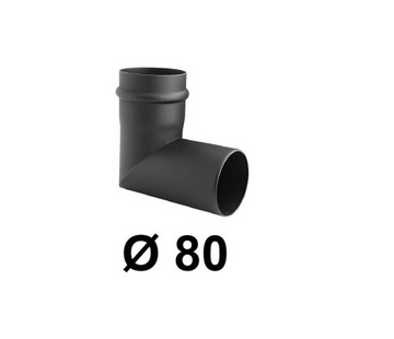 Kolano pellet ostre 80 mm / 90 stopni