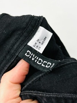 Jeansowe spodnie rurki ogrodniczki S 36 H&M