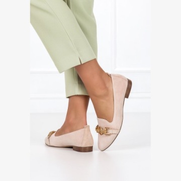 КОЖАНЫЕ ТУФЛИ LORDSY ЖЕНСКИЕ С ЗОЛОТЫМ ОТДЕЛЕНИЕМ 36