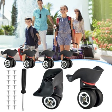 ПОВОРОТНОЕ КОЛЕСО ДЛЯ ЧЕМОДАНА ЗАПАСНЫЕ УНИВЕРСАЛЬНЫЕ КОЛЕСА 2 ПАРЫ 97MM