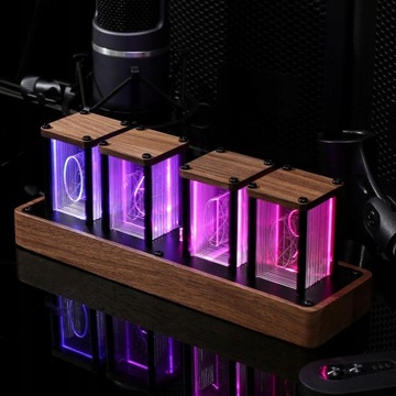 Светодиодные часы RGB Nixie Tube Clock для будильника