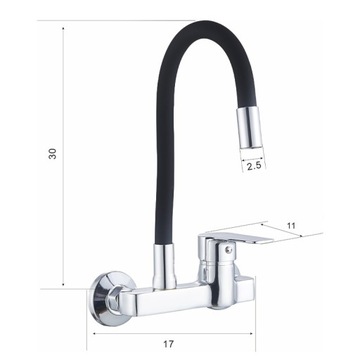 Стена кухонный кран argo tap black base base chrome