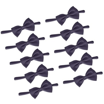 10 шт. Детские галстуки-бабочки для мальчиков и девочек на свадьбу и выпускной, галстуки-бабочки темно-синего цвета.