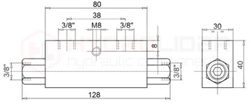 ГИДРАВЛИЧЕСКИЙ КЛАПАН ЦИЛИНДРА ЗАМОК 2-СТР. 3/8 35L OM
