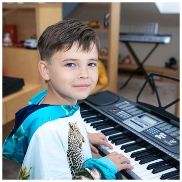 БОЛЬШОЙ КЛАВИАТУРНЫЙ ОРГАН ПИАНО ОБРАЗОВАТЕЛЬНОЕ ДЛЯ ОБУЧЕНИЯ ДЕТЕЙ 61КЛ + БЕСПЛАТНО